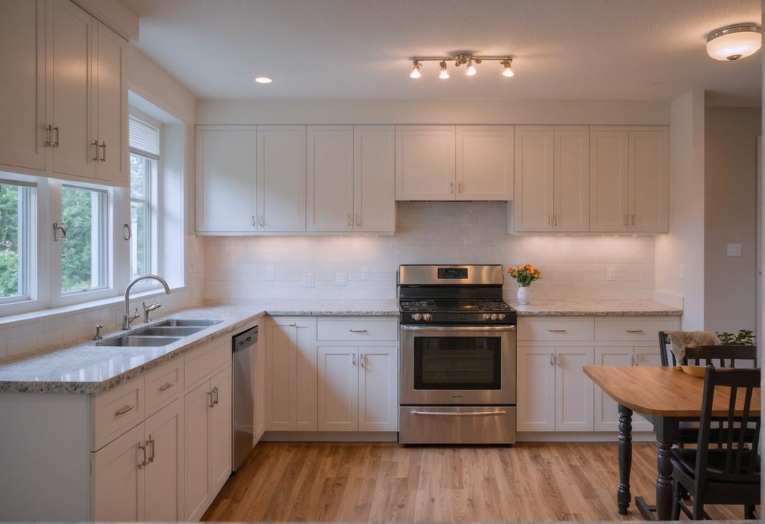 The same kitchen, digitally renovated